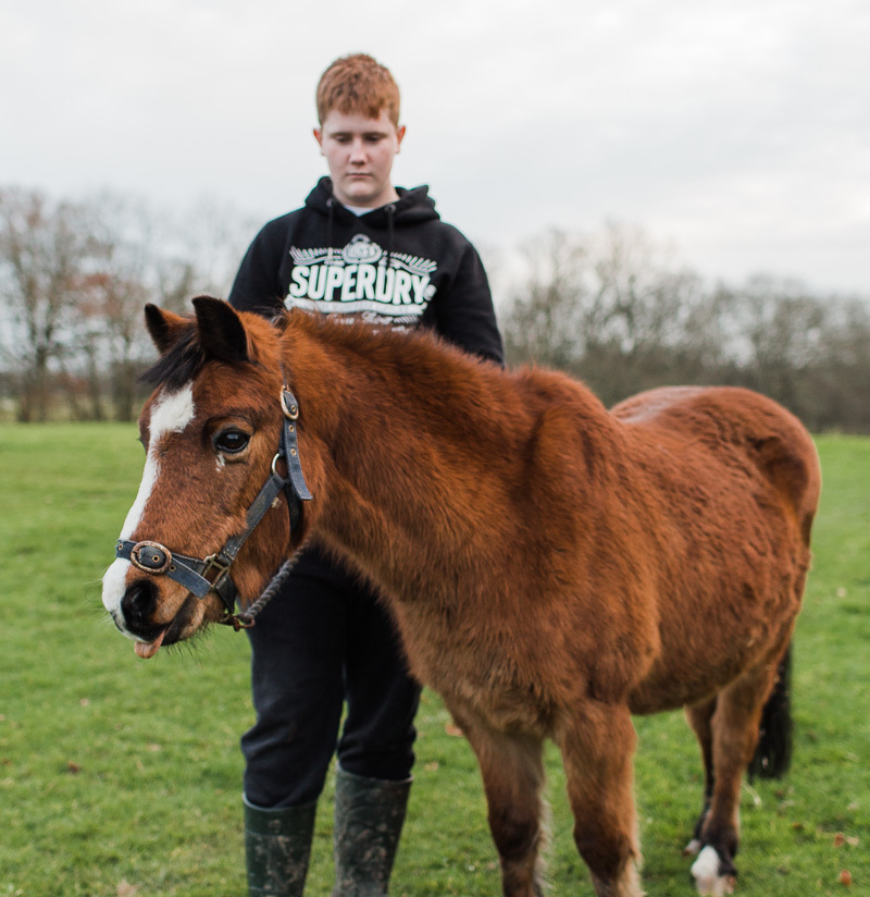 Belle Vue school pupil with horse